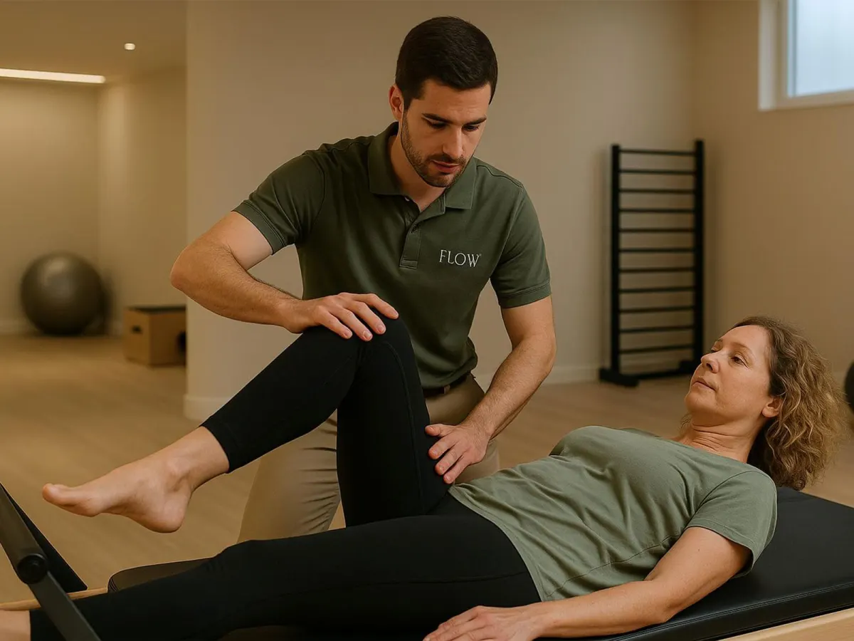 Sessão de fisioterapia no Flowlab